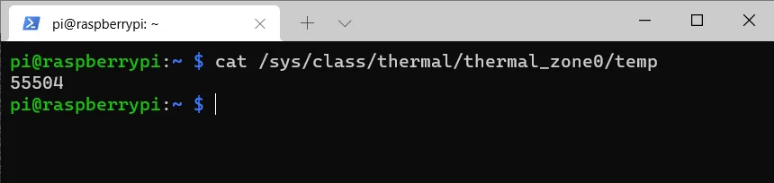 55.5 °C - warm, but I have no cooling