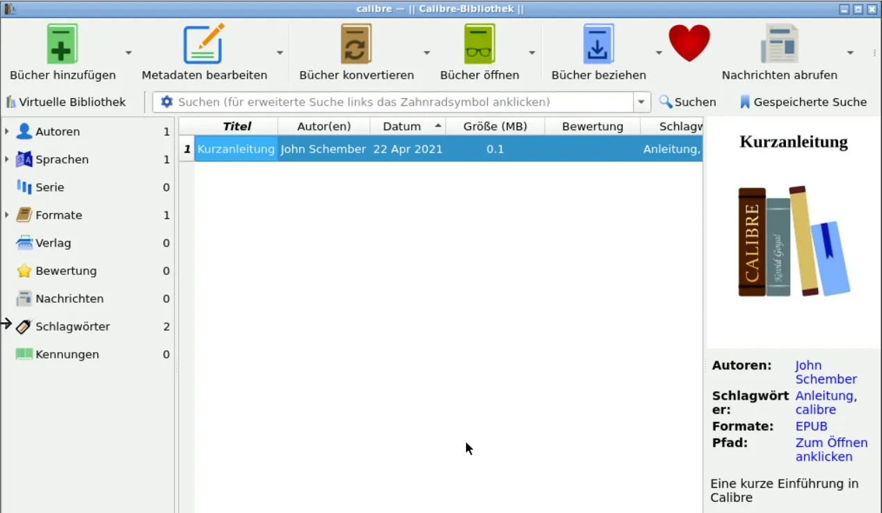 Calibre Bibliothek