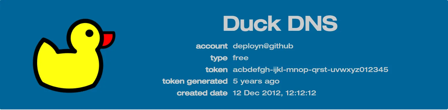 DuckDNS Account