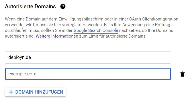 Domain authorization