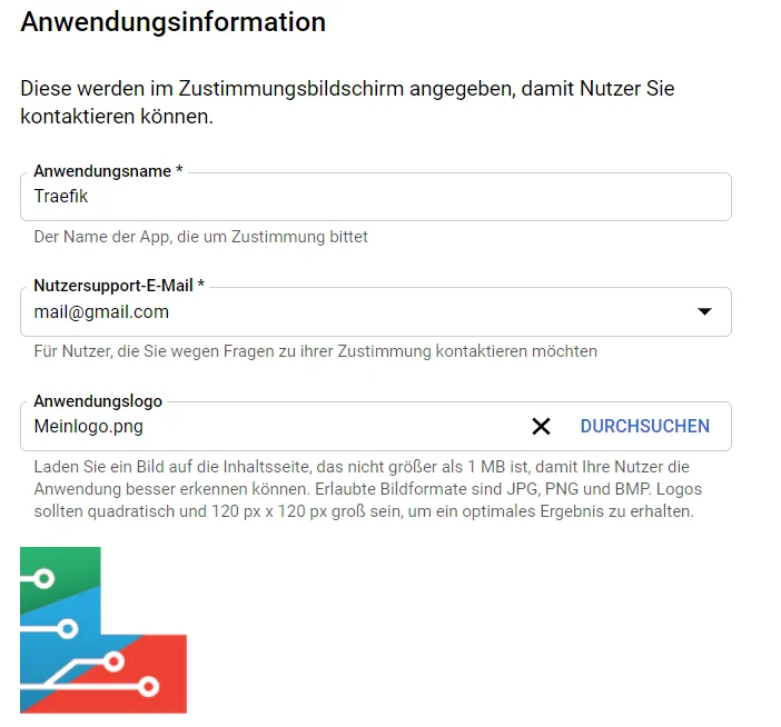 Application information