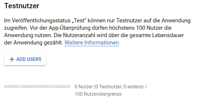 Test users