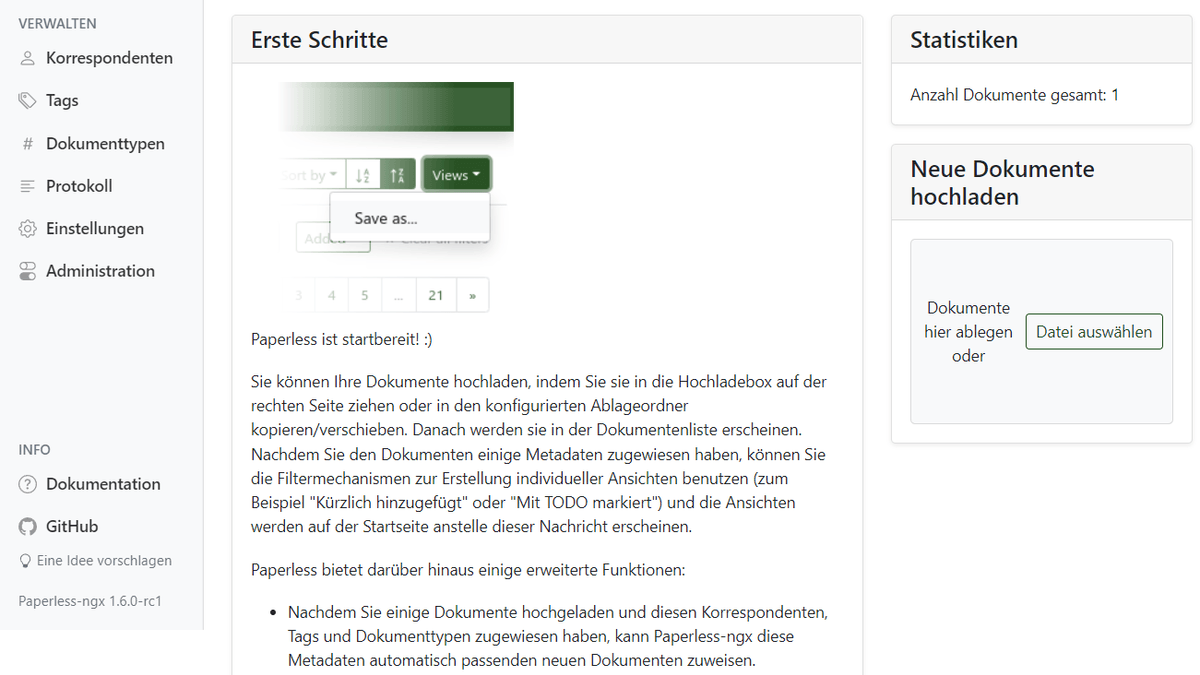 Paperless-ngx Version 1.6.0 hero image