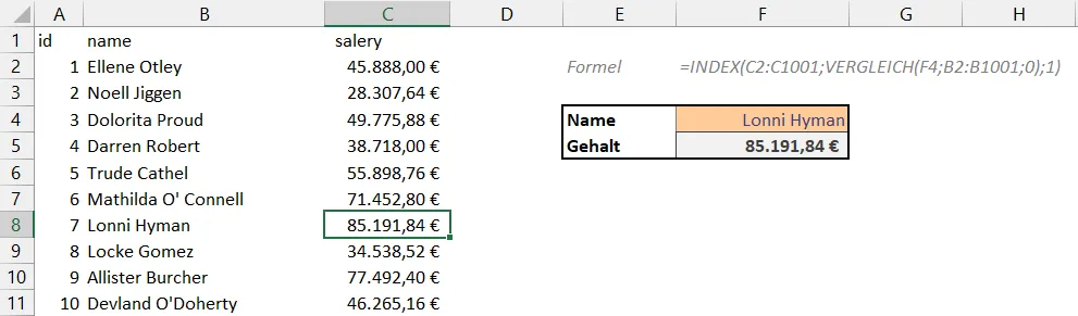 Index / Match