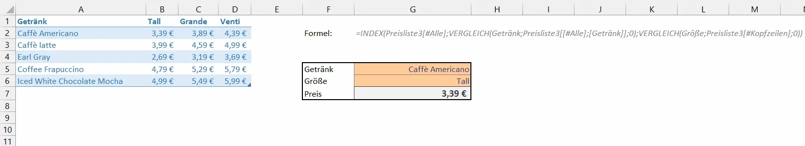 2D Lookup with INDEX