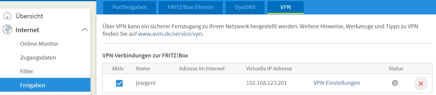 VPN Verbindung