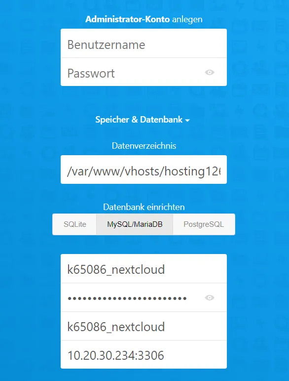 Select database