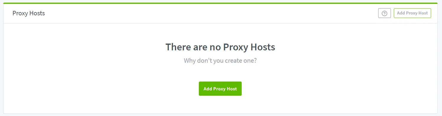 Schritt 1: Neuen Proxy-Host hinzufügen.