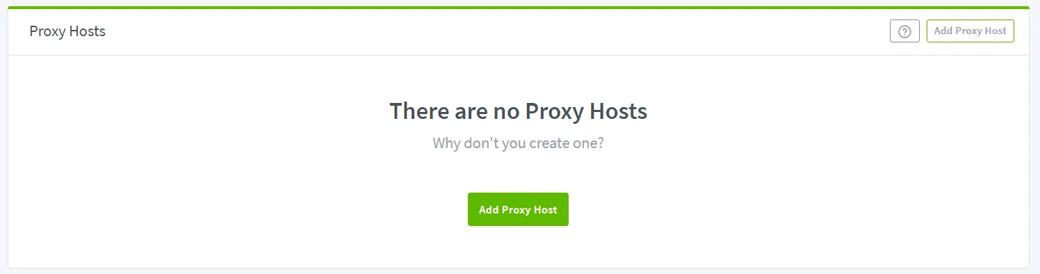 Step 1: Add new proxy host