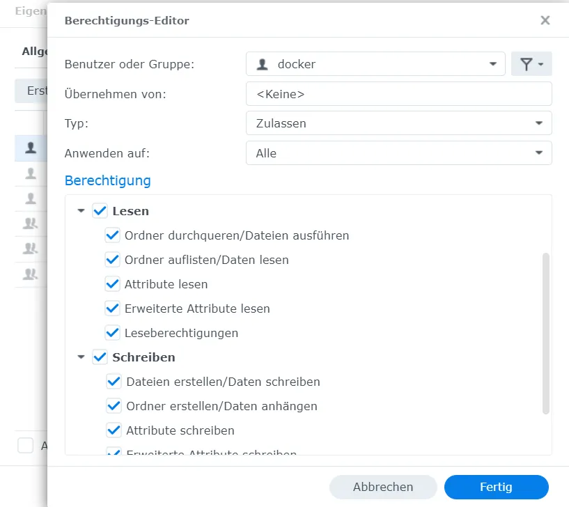 Paperless Inbox Berechtigungen