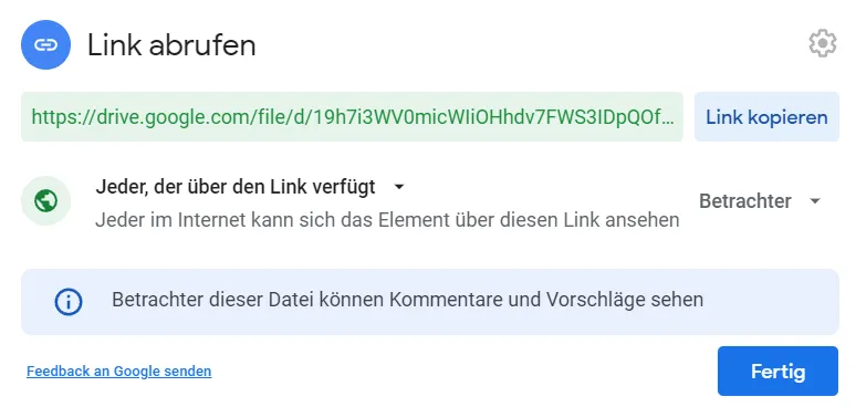 Link zum Teilen