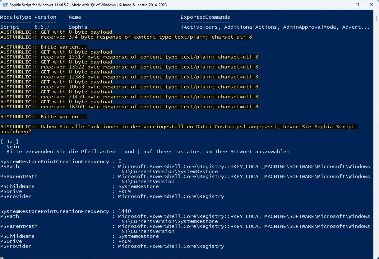 Sophia Script Scheduled Tasks