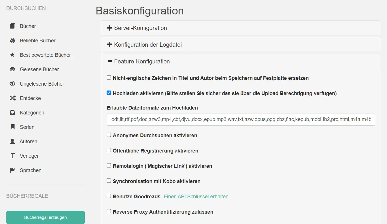 Basis Konfiguration