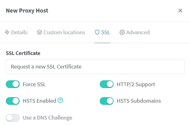 SSL certificate